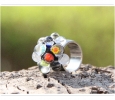 Ringtop mit Millefiori in Lupendots