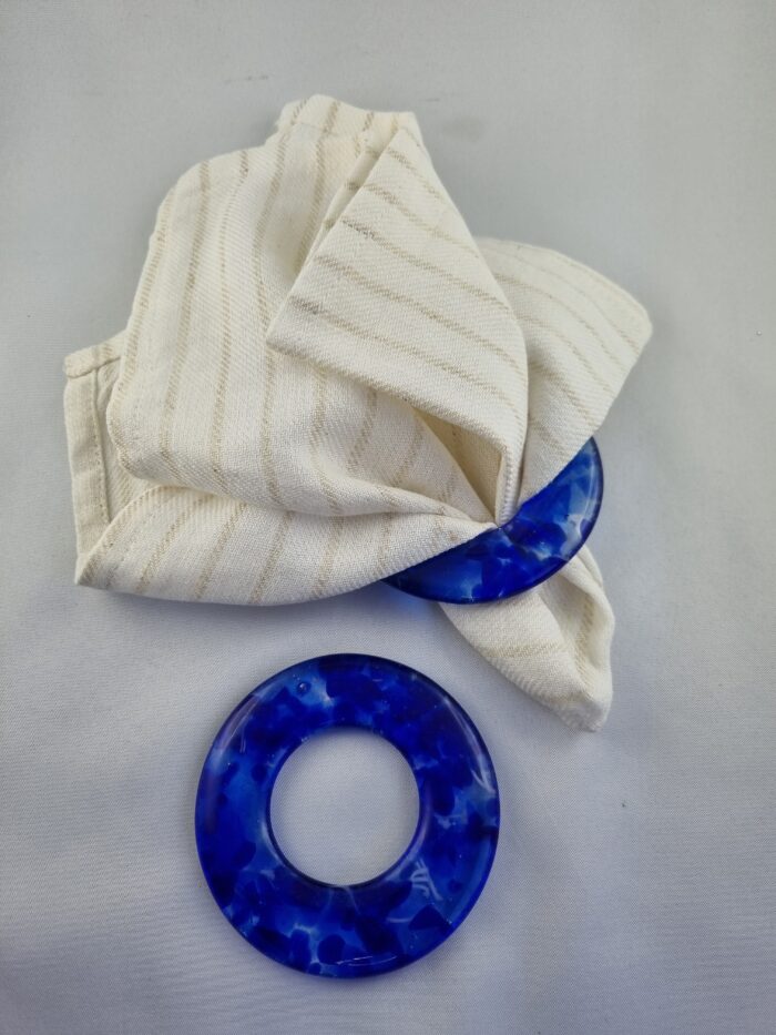 1 Glas Serviettenring in Blau – Bild 3