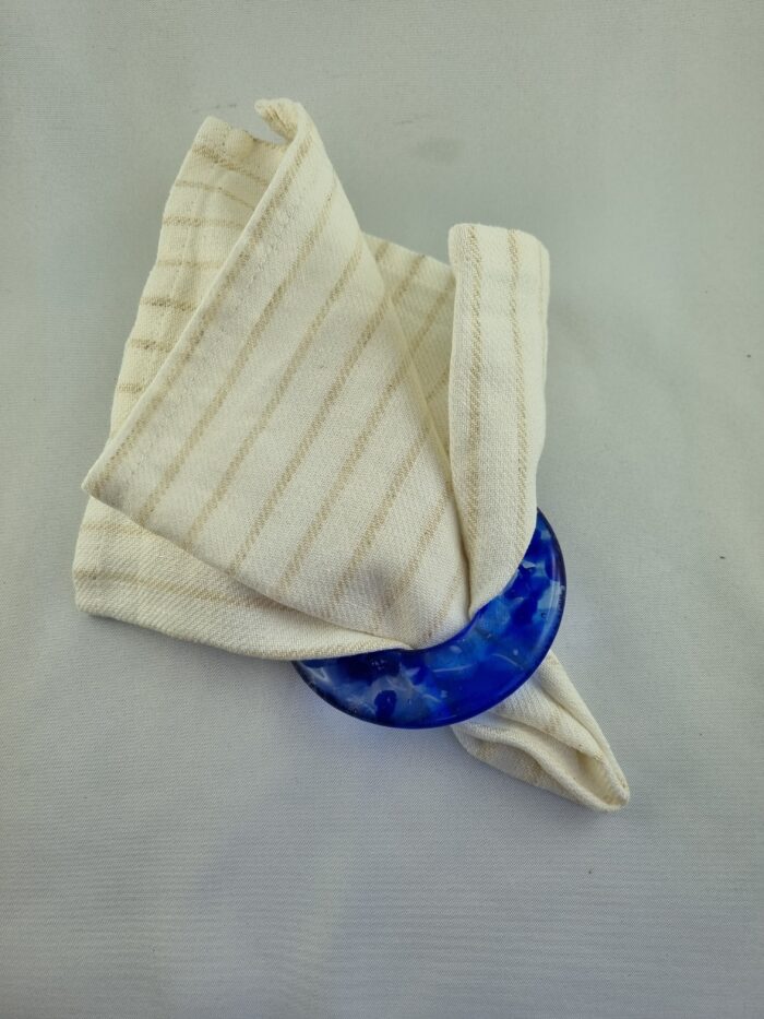 1 Glas Serviettenring in Blau – Bild 2